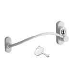 Thirard - entrebailleur  cl pour fentre, cble acier, 180mm, laqu blanc, 1 cl - thirard