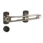 Entrebailleur pour porte d'entr�e, taquet d'arr�t, 169mm, nickel� - thirard