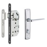 Thirard - garniture serrure encastrable monomax nf  condamnation + ensemble poignes ares, axe 40mm, ...