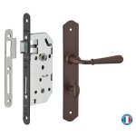 Thirard - garniture serrure encastrable monomax nf � condamnation + ensemble poign�es charon, axe 40mm, ...