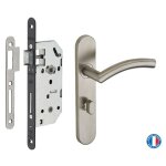 Thirard - garniture serrure encastrable monomax nf  condamnation + ensemble poignes ouranus, axe 40mm, ...