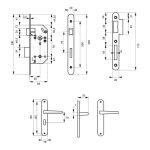 Thirard - garniture serrure encastrable monomax nf � condamnation + ensemble poign�es vesta, axe 40mm, ...