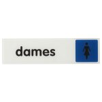 Plaque signalétique 170x45mm dames avec adhésif - thirard Plaque signalétique 170x45mm dames avec adhésif - thirard