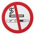 Plaque signaltique d. 180mm 'interdiction de fumer' avec adhsif - thirard