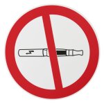 Plaque signaltique d. 180mm 'interdiction de vapoter' avec adhsif - thirard