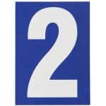 Plaque signalétique '2' 65x90mm avec adhésif - thirard Plaque signalétique '2' 65x90mm avec adhésif - thirard