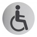 Plaque signaltique disque signaltique  80mm handicap avec adhsif - thirard