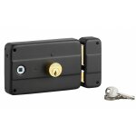 Serrure horizontale en applique double entre  fouillot pour porte d'entre, droit, 140x90mm, axe 60mm, ...