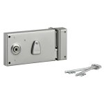 Thirard - serrure 4 gorges en applique  cl  fouillot pour portail, droite, axe 58mm, 140x82mm, zingu, ...