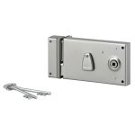 Thirard - serrure 4 gorges en applique  cl  fouillot pour portail, gauche, axe 58mm, 140x82mm, zingu, ...