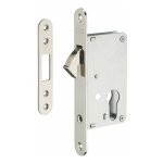 Thirard ? serrure � crochet pour porte coulissante ? axe 40 mm ? d�cor chrom� satin� ? mod�le cl� i version ...