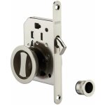 Thirard - serrure à crochet pour porte coulissante, chromé satin Thirard - serrure à crochet pour porte coulissante, chromé satin