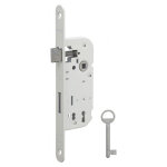 Thirard - serrure encastrable nf � cl� pour porte de chambre, axe 40mm, bouts ronds, blanc, 1 cl� - thirard ...