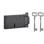 Thirard - serrure horizontale en applique  cl pour porte de cave, pne seul, droite, axe 80mm, 140x80mm, ...