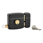 Thirard - serrure horizontale en applique double entr�e � tirage pour entr�e, droite, 100x97mm, axe 50mm, ...