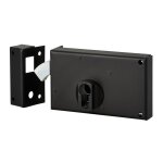 Boitier de serrure horizontale en applique double entr�e � crochet pour portail, gauche, axe 60mm, 140x83mm, ...