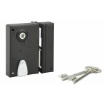 Thirard - serrure verticale en applique � cl� � fouillot pour portail, droite, axe 40mm, 70x110mm, noir, ...