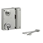 Thirard - serrure verticale en applique  cl  fouillot pour portail, droite, axe 40mm, 70x110mm, zingu, ...