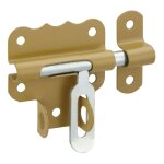 Verrou de porte, targette porte cadenas 50 mm, bronze