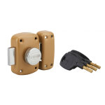 Thirard - verrou � bouton emeraude pour porte d'entr�e, cylindre � pompes �23mm, 60x90mm, 3 cl�s