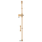 Verrou � bouton mirage 6 pour porte d'entr�e, cylindre 45mm, tringle 3 pts en acier, gauche, 3 cl�s, ...