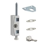 Thirard - verrou � cl� pour fen�tre et porte coulissante, blanc, 2 cl�s