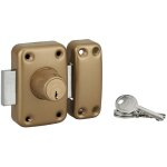 Thirard - verrou double entr�e apache pour porte d'entr�e, cylindre 50mm, acier, 3 cl�s, �poxy or