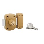 Thirard - verrou double entr�e corvette pour porte d'entr�e, cylindre 45mm, acier, 3 cl�s, �poxy bronze ...