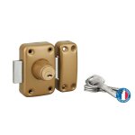 Thirard - verrou double entr�e trafic 6 pour porte d'entr�e, cylindre 45mm, acier, 4 cl�s, �poxy or