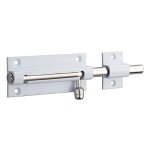 Verrou pour porte de meuble targette laiton laqué blanc 70 mm - thirard Verrou pour porte de meuble targette laiton laqué blanc 70 mm - thirard
