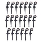 Tidian (20 pcs) projecteur d'ext�rieur pour le jardin ip65. avec pic � gazon. pour ampoule gu10. couleur ...