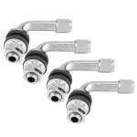 Tiges de valve � angle droit 90� pour pneus auto et moto (lot de 4)