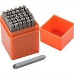 Tigrezy 36 pi�ces lettres et chiffres � frapper, 6mm poin�on lettre metal, a - z et 0 - 9 lettre a frapper ...