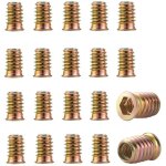 Tigrezy - 40 pi�ces insert filet� bois m8 x 15mm, inserts d'�crou, �crou hexagonal filet� en alliage ...