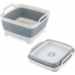 Tigrezy - bassine pliable, lavabo pliable avec bouchon de vidange et poign�es de transport, grande capacit� ...