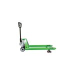 Matis�re ? transpalette manuel vert ? fourches 1150x540mm ? charge 2500kg ? roues directrices �200mm ...