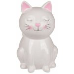 Tirelire chat blanc 15 cm