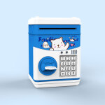 Tirelire musicale enfant avec histoire et animaux cartoon - cadeau �ducatif �pargne pi�ces bleu