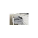 Tiroir casserolier en kit - hauteur 94 mm (186 mm avec bandeaux) - arcitech - dcor : blanc - longueur ...