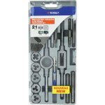 Coffret 21 pices - 9 tarauds m3  m12 + 9 filires m3  m12 + 1 tournevis + 1 porte - taraud + 1 porte ...