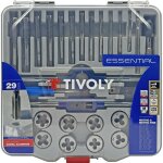 Tivoly - coffret 29 pi�ces - 12 tarauds + 12 fili�res m3 � m12 + 2 tournes � gauche + 1 porte - fili�re ...