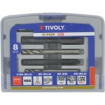 Tivoly ? coffret de 4 tarauds machines gun din 352 hss m4  m10 + 4 forets mtaux hss