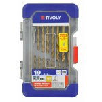 Tivoly - coffret ranger 19 pi�ces - 18 forets m�taux lamin�s rev�tus tin � 2 � 8mm + 1 foret �tag�