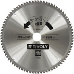 Tivoly - lame de scie circulaire ? �254mm ? 80 dents en carbure ? excellente finition ? pour d�coupe ...