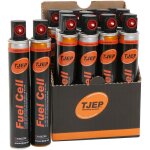 Tjep - 12 cartouches de gaz pour cloueur à gaz (orange) Tjep - 12 cartouches de gaz pour cloueur à gaz (orange)