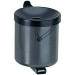 Tkg - cendrier mural de scurit graphite h. 120xd. 110mm avec dispositif de basculement - 350058