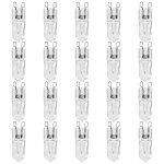 Tlily - lot de 20 ampoules halog�nes g9, lampes transparentes 25 w � intensit� variable, blanc chaud ...