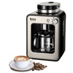 Tmpcf020s mini cafetire de goutte  goutte avec moulin  grains, 4 tasses, 600w et filtre lavable compatible ...
