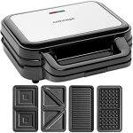 Toaster 4 en 1, 900 w, acier / noir sv3070 - concept