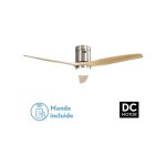 Todolampara - ventilateur de plafond de avec lumière led 18w moteur dc modèle aguilon nickel, 3 abat ... Todolampara - ventilateur de plafond de avec lumière led 18w moteur dc modèle aguilon nickel, 3 abat ...